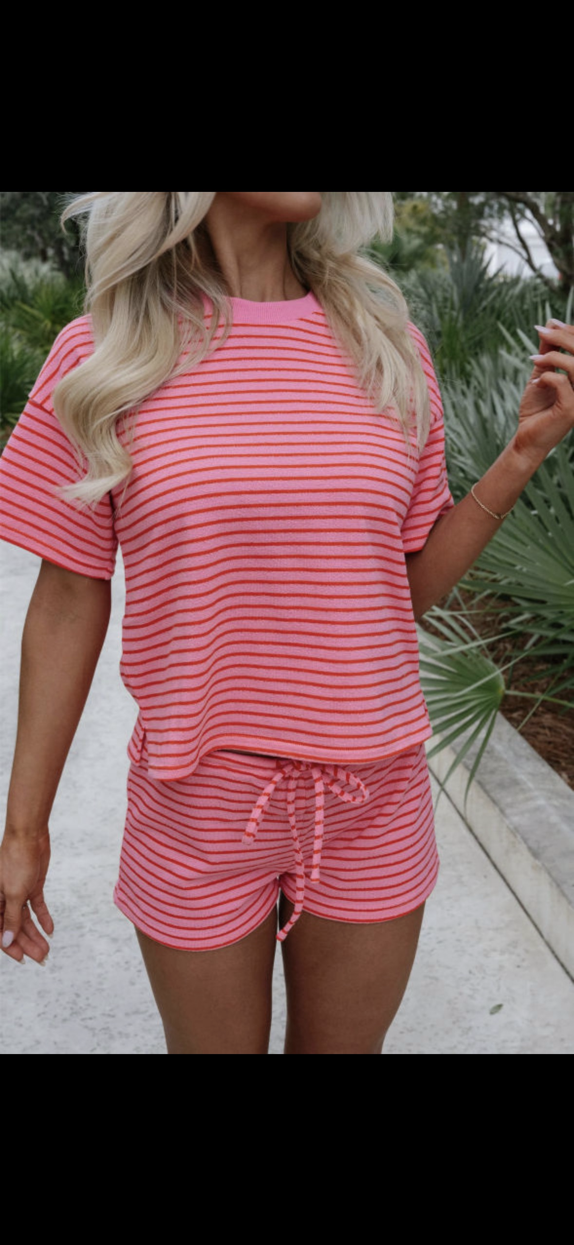 Pink Lemonade Striped Lounge Set 🍋🌸