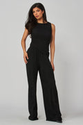 Black Crinkle Lounge Set
