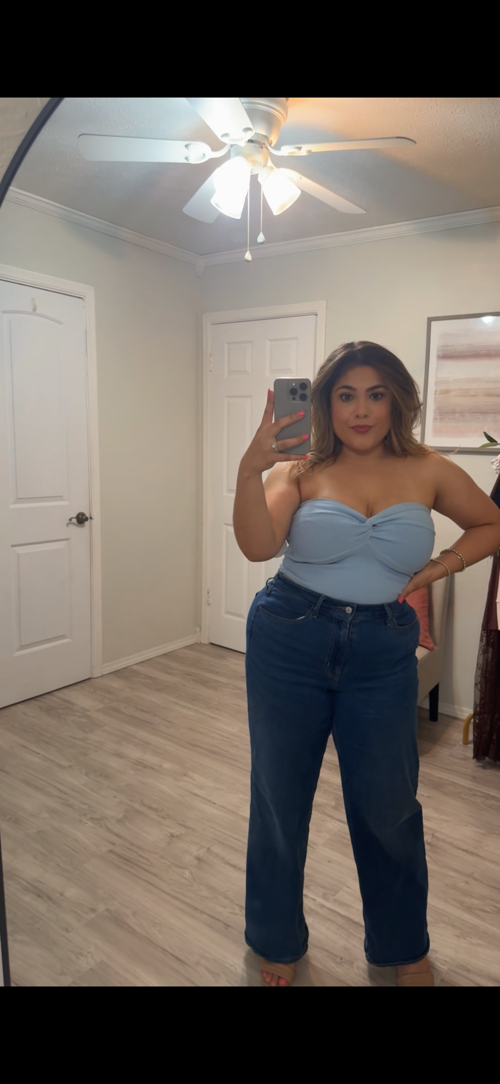 Sky Blue Twist Tube Top