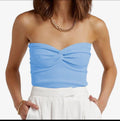 Sky Blue Twist Tube Top