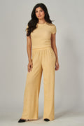 Buttery Yellow Crinkle Lounge Set