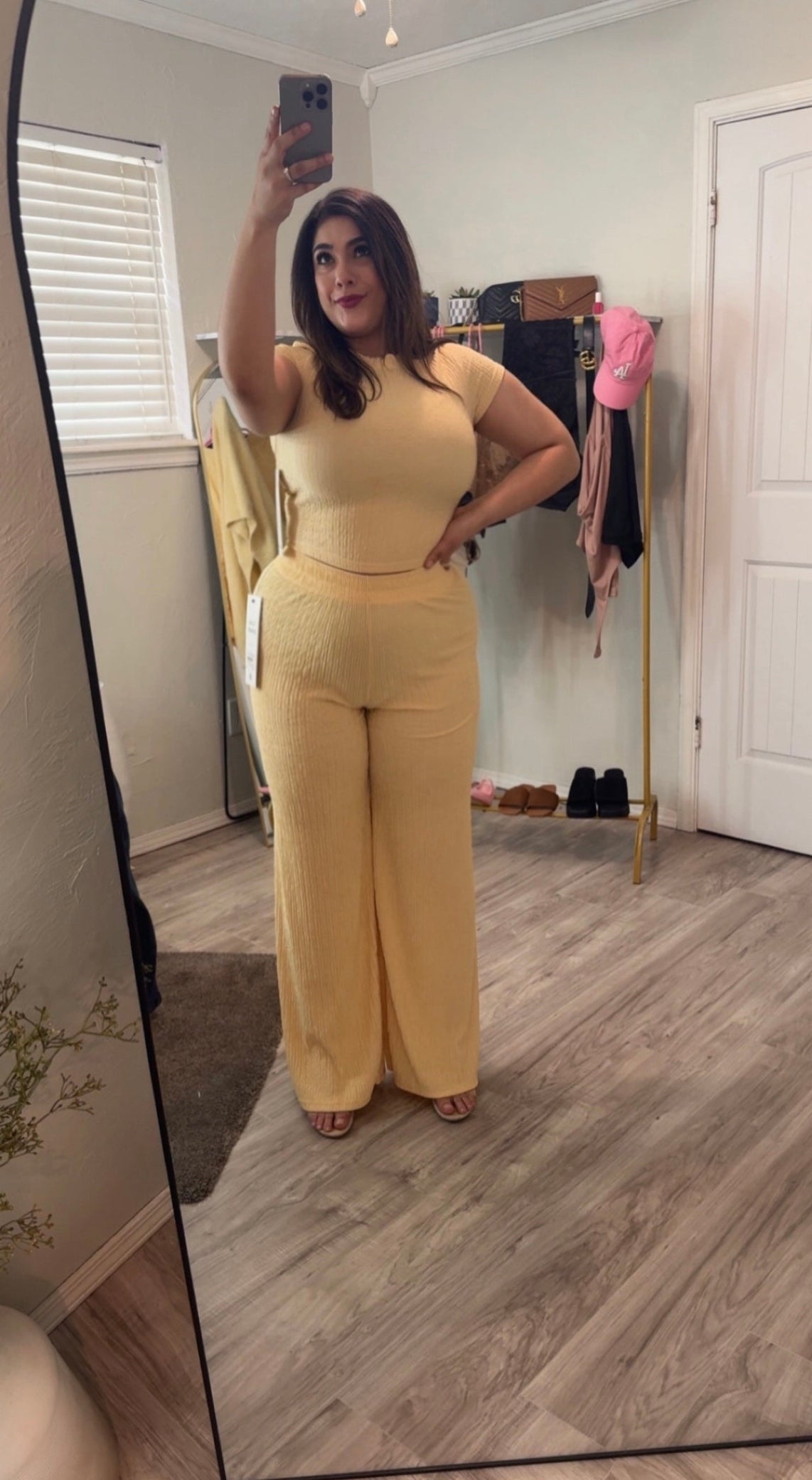 Buttery Yellow Crinkle Lounge Set
